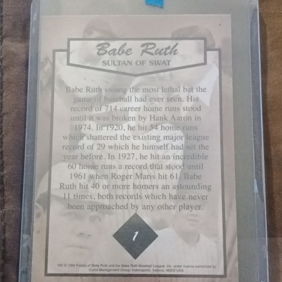 BABE RUTH COMBO - Picture 3 of 4